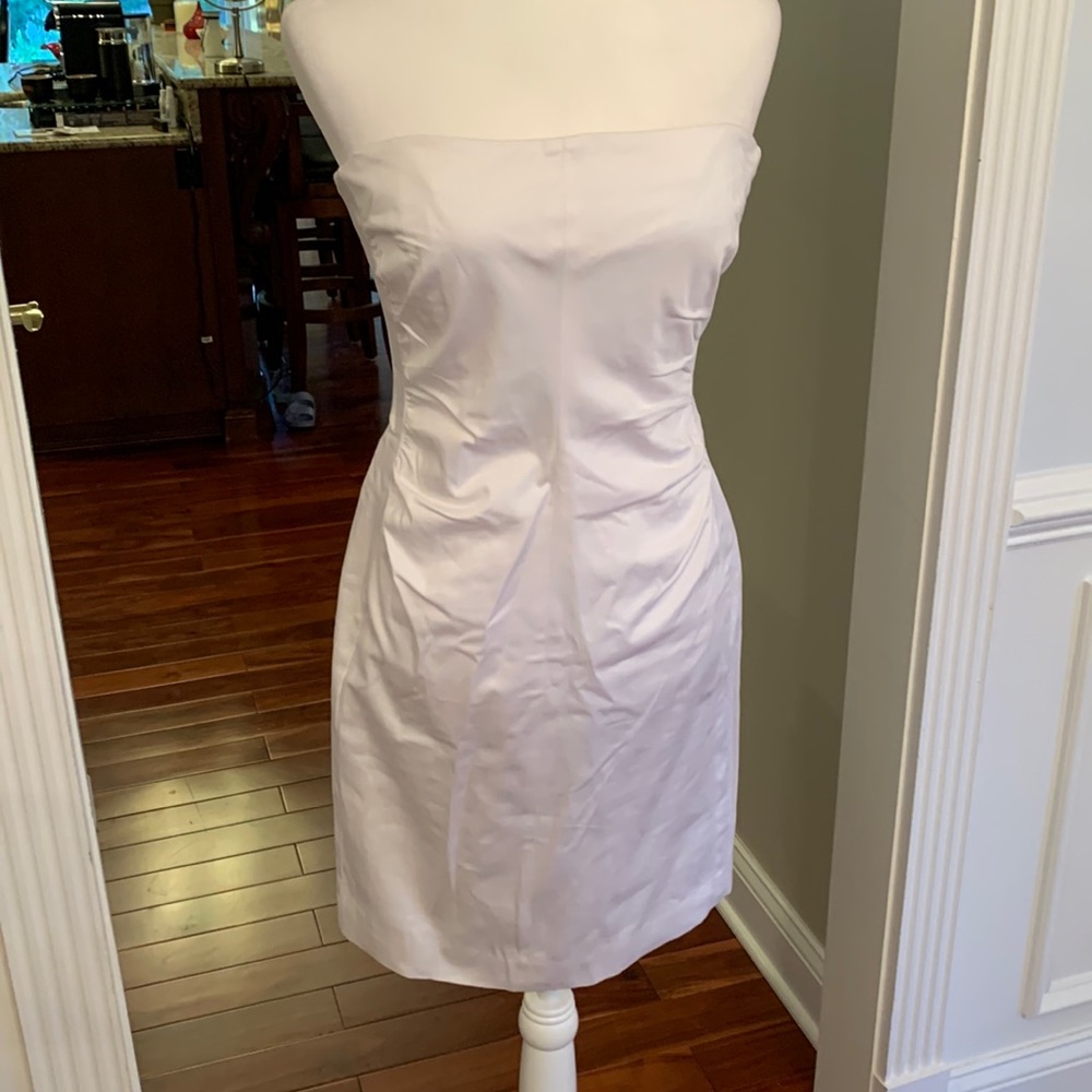 Robin Jordon White Strapless Dress Size 4